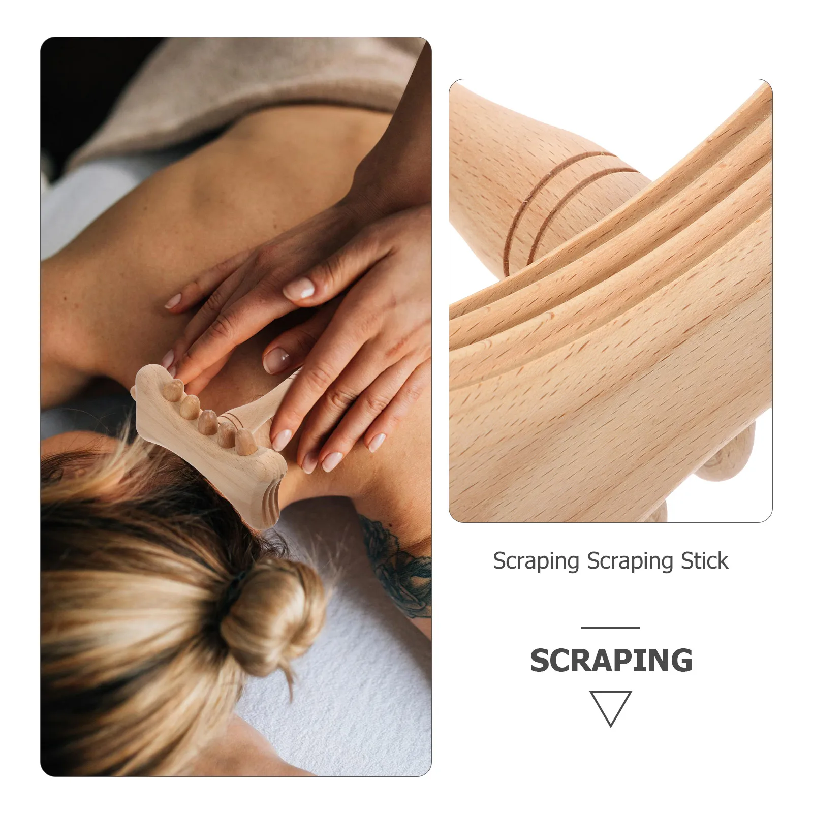 

Massage Stick Gua Sha Hammer Wooden Tool Cervical Muscle Neck Shoulder Back Pain Relief Portable Practical