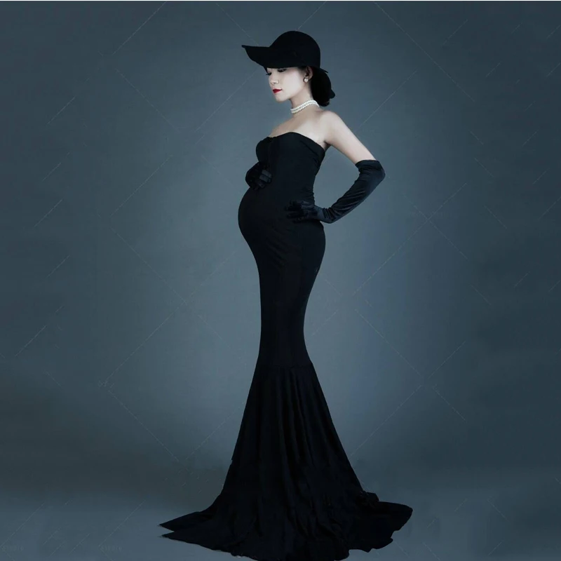 elegante-abito-premaman-nero-senza-spalline-con-strascico-vestito-lungo-monospalla-per-servizi-fotografici-robe-grossesse