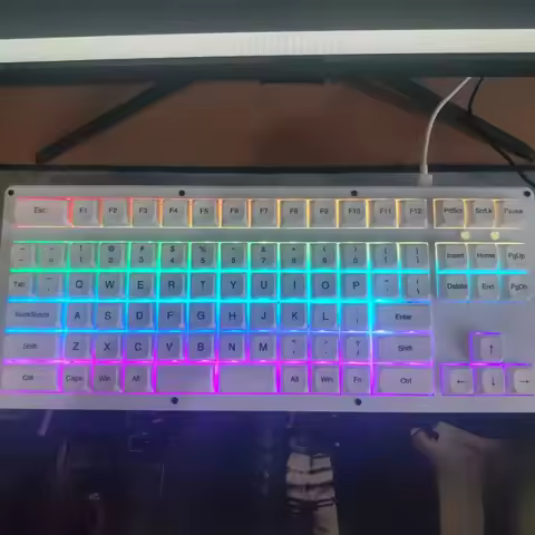 Ortho C48/60/75 Planck Mechanical Keyboard Kit Custom Stacking Hot-swap Wired Support QMK/VIAL Sandwich Structure Hands on Set