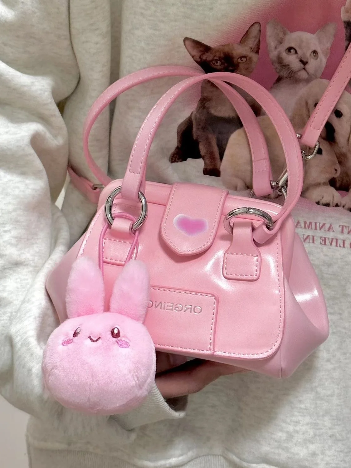 Pink Crossbody Bags for Women Luxury Designer Long Strap Cute Handbag Trend 2023 Vintage Small Shoulder Bag For Girls Summer New