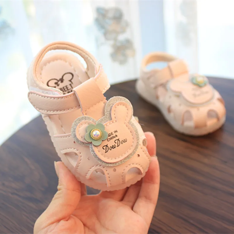 Sandalias de suela suave para niña, zapatos de princesa, para caminar, para bebé