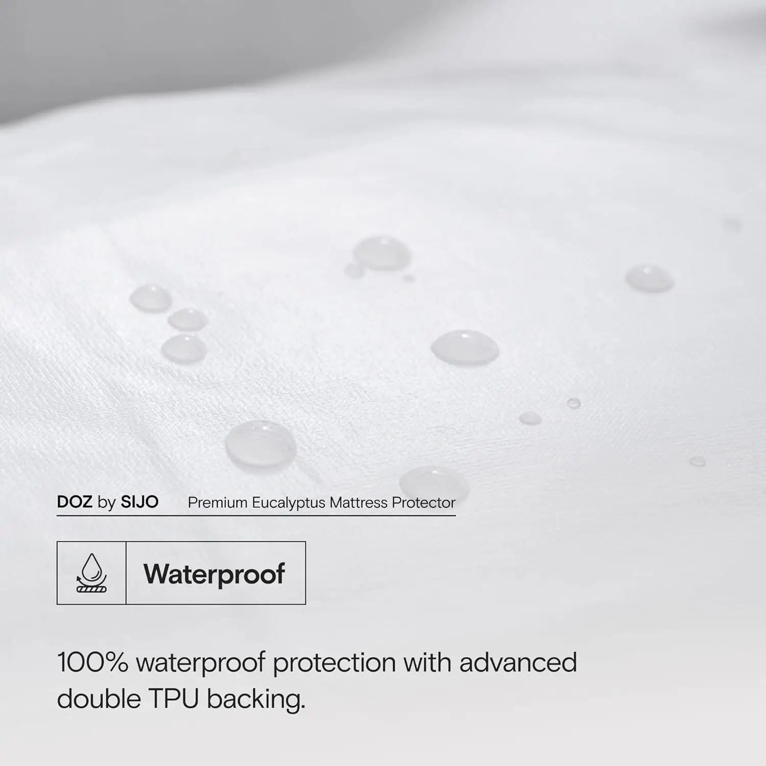 

Doz By Sijo Cooling Mattress Protector, 100% Lyocell Surface, 100% Waterproof, Noiseless, Cooling, 3D Air Fabric Breathable Bed