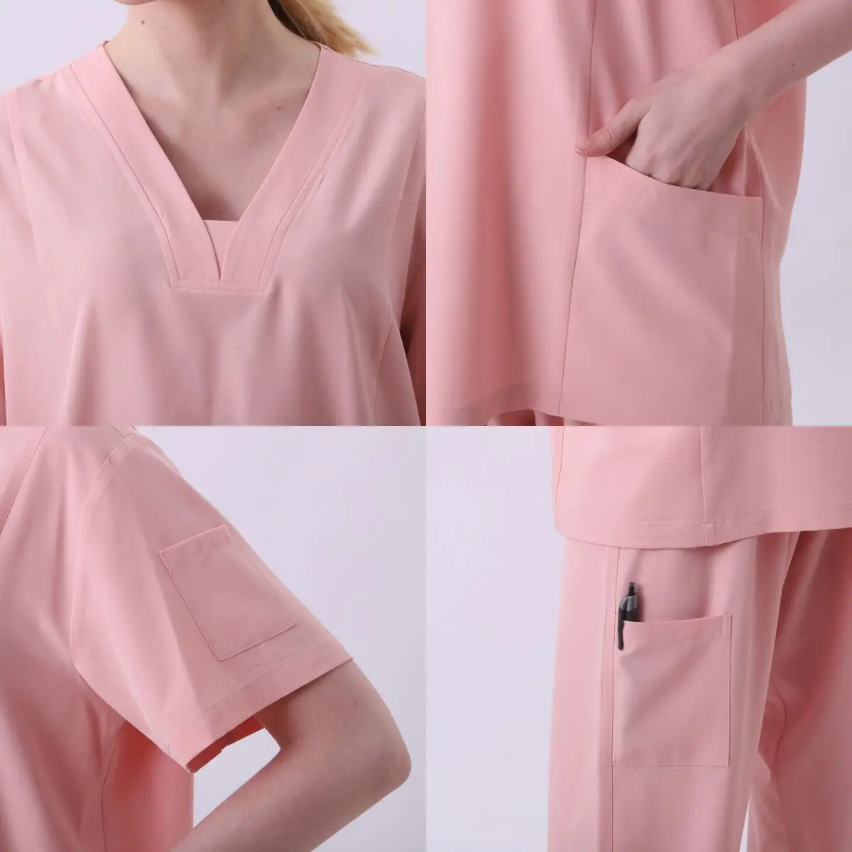 Wholesale Women Wear Scrub Suits Hospital Doctor Working Medical Surgical Multicolor Unisex Uniform Nurse Accessories