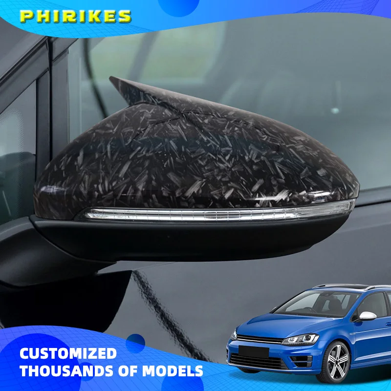 

2PCS Glossy Black Car Side Rearview Mirror Cover CapsFor VW Golf 7 MK7 MK7.5 GTI R GTE GTD 2014-2019