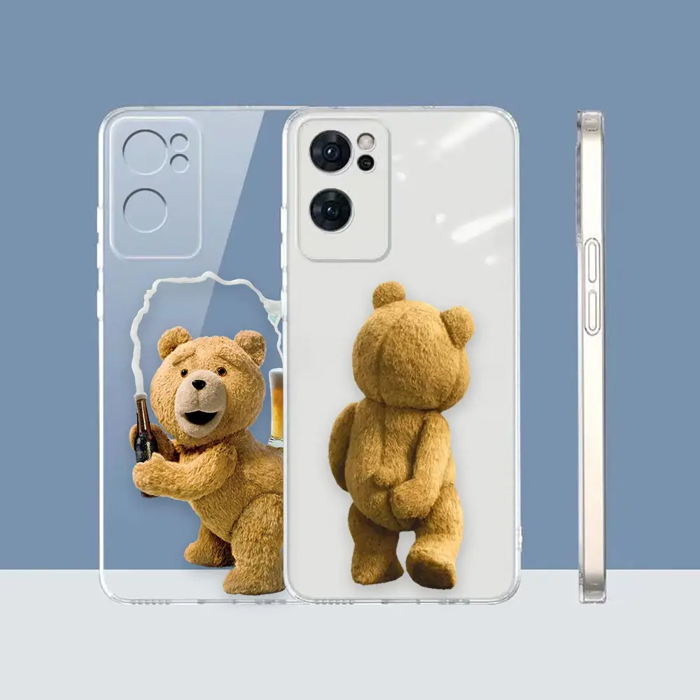 

Clear Phone Case For OPPO RENO 11 11F 10 8 8Z 8T 7 7Z 6 6Z 5G 5 5F 4 2 FIND X3 LITE Case Cute Naughty T-Teddy Bear Couple Anime