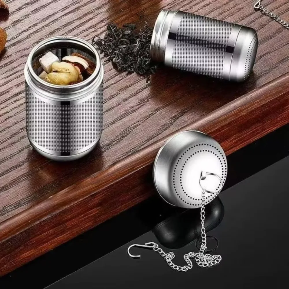 

2Pcs Stainless Steel Tea Ball Infuser Rust-proof Corrosion-resistant Tea Strainers with Chain Hook Loose-leaf