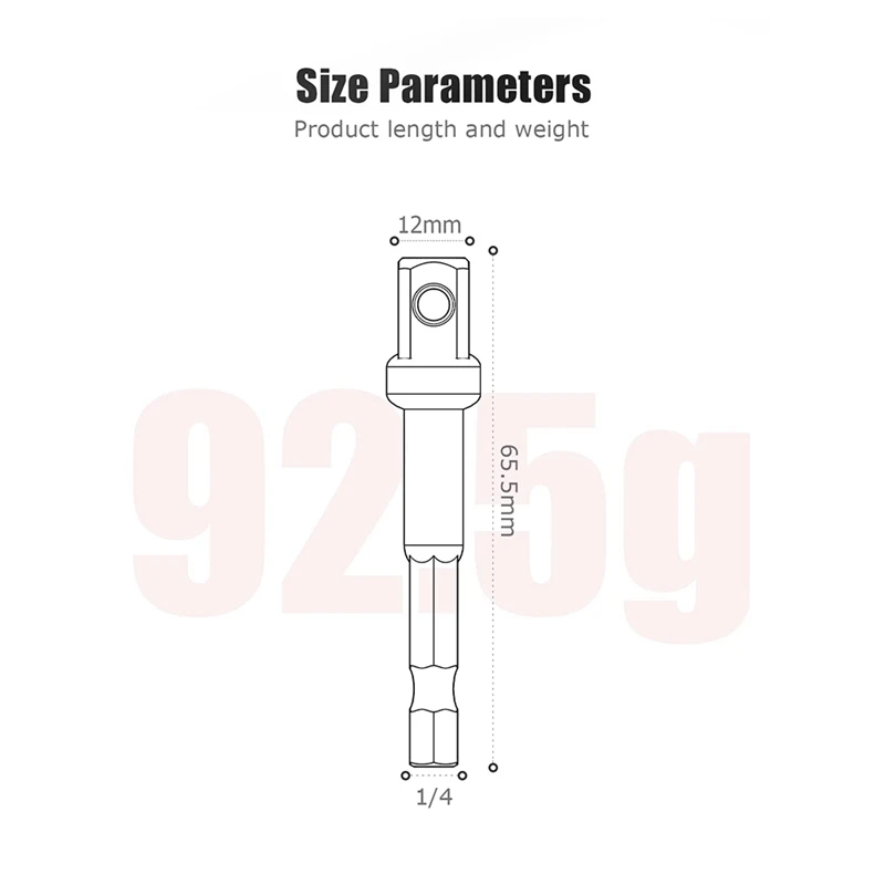 Adaptador de impacto A50I 3/8, Kit de adaptador de enchufe de 3/8 pulgadas a 1/4 para controlador de impacto, bricolaje automotriz, paquete de 10, 3/8