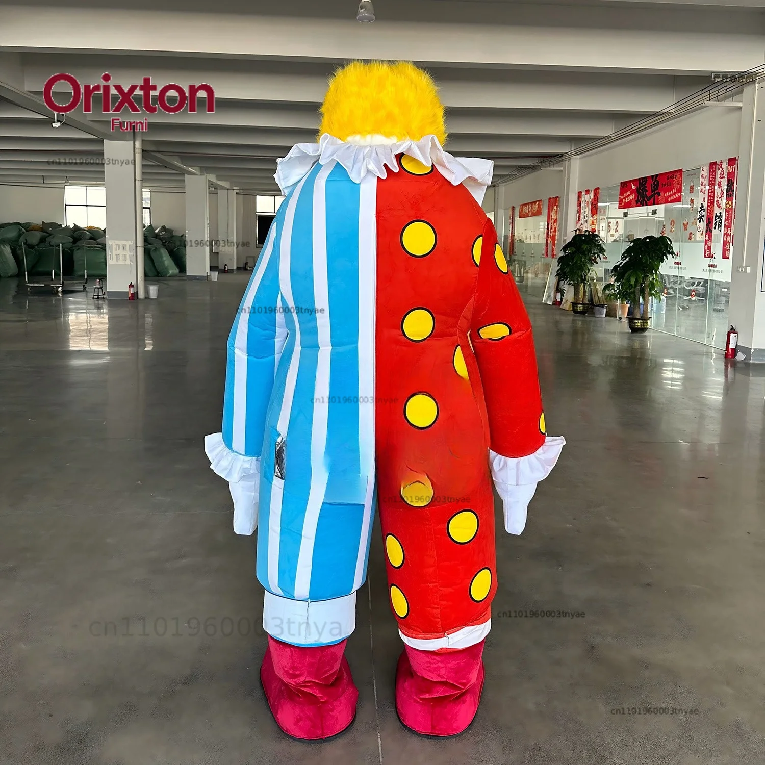 2.2m adult inflatable clown clothing, suitable for carnival activities and parades, full body wearable, inflatable walking