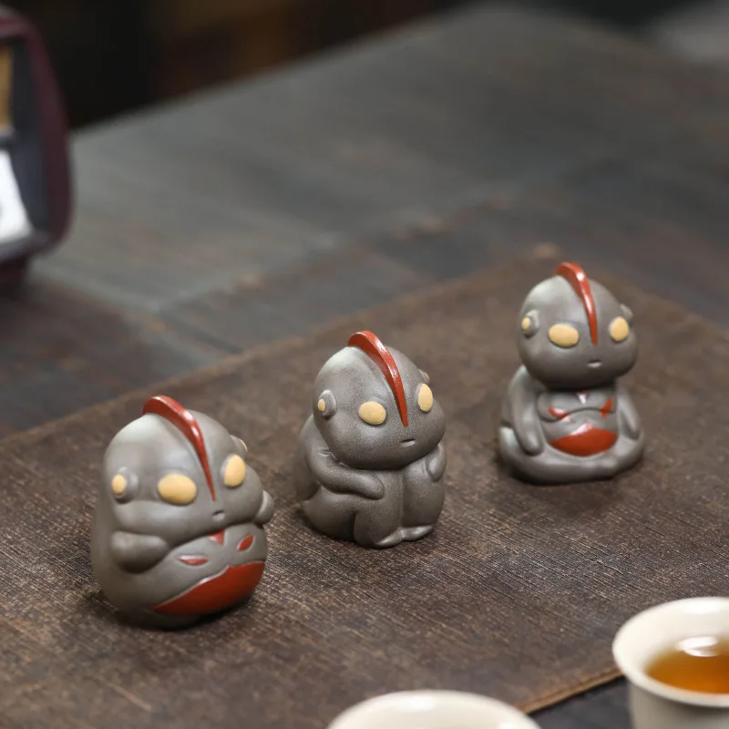 Yixing Zisha الشاي الحيوانات الأليفة Aotuman أنيمي تمثال رسمت باليد الإبداعية طقم شاي طاولة شاي اكسسوارات النحت قسط مناسبة ل #2