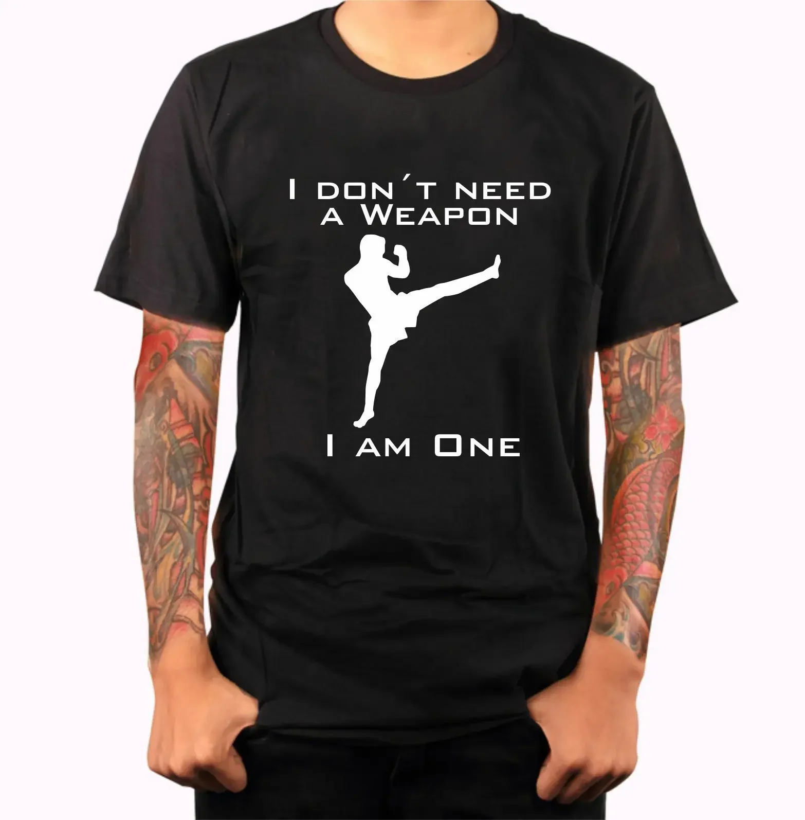 

MuayThai Boxen Kickboxen Kampfsport Kung Fu Karate MMA T-Shirt Men's 100% Cotton Casual T-shirts Loose Top Size S-3XL