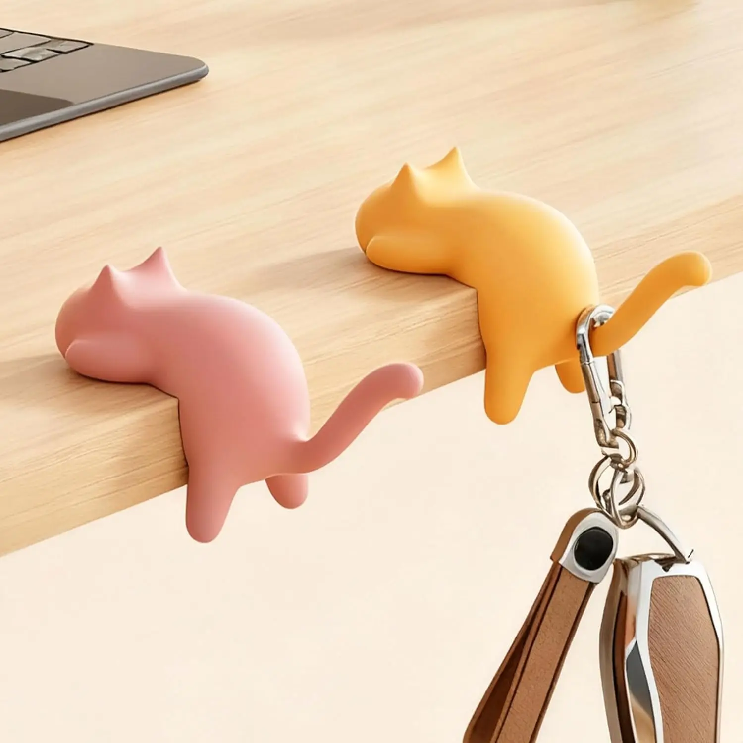 Multifunctional Desk Side Cat Backpack Hook Table Edge Hanger No Punching  Bag Holder for Office Home Desk Storage Organizer
