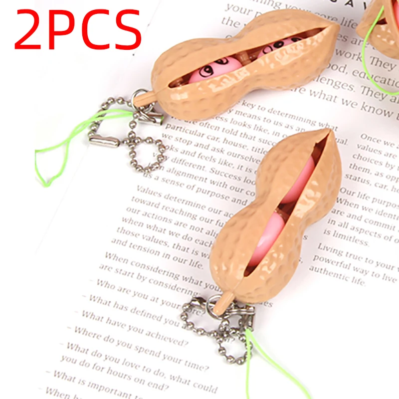 8 Pièces Pendentifs Squeeze Toys, Porte-clé De Haricot Pois Jouet Pression Edamame Arachide En Forme De Haricot Fidget Toys Anti Stress Reduit L Anxiete Et Le Stress Pour Enfant Adultes