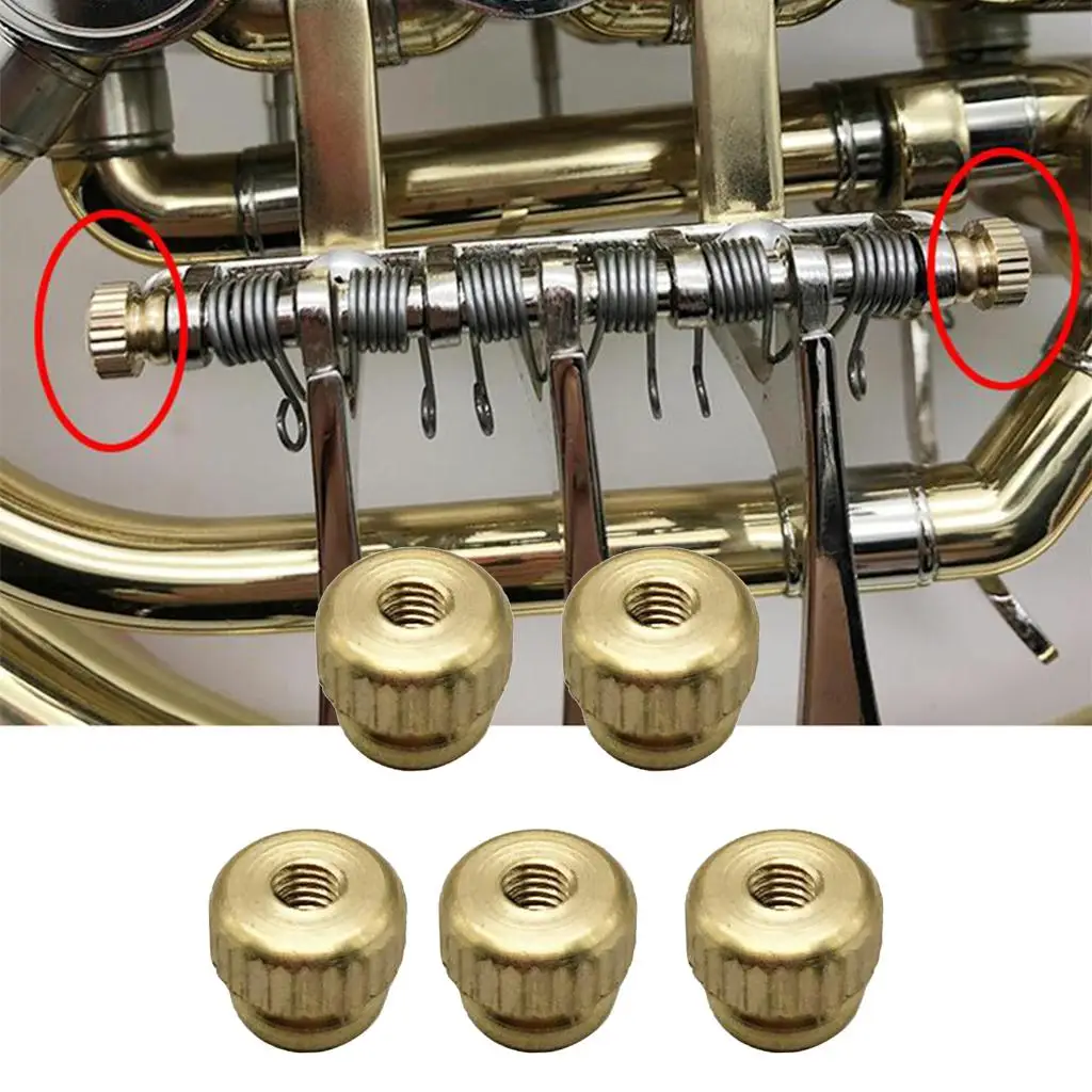 5x Kupfer Waldhorn Schlüsselsatz Schrauben Mutter 3mm Horn Ersatzzubehör