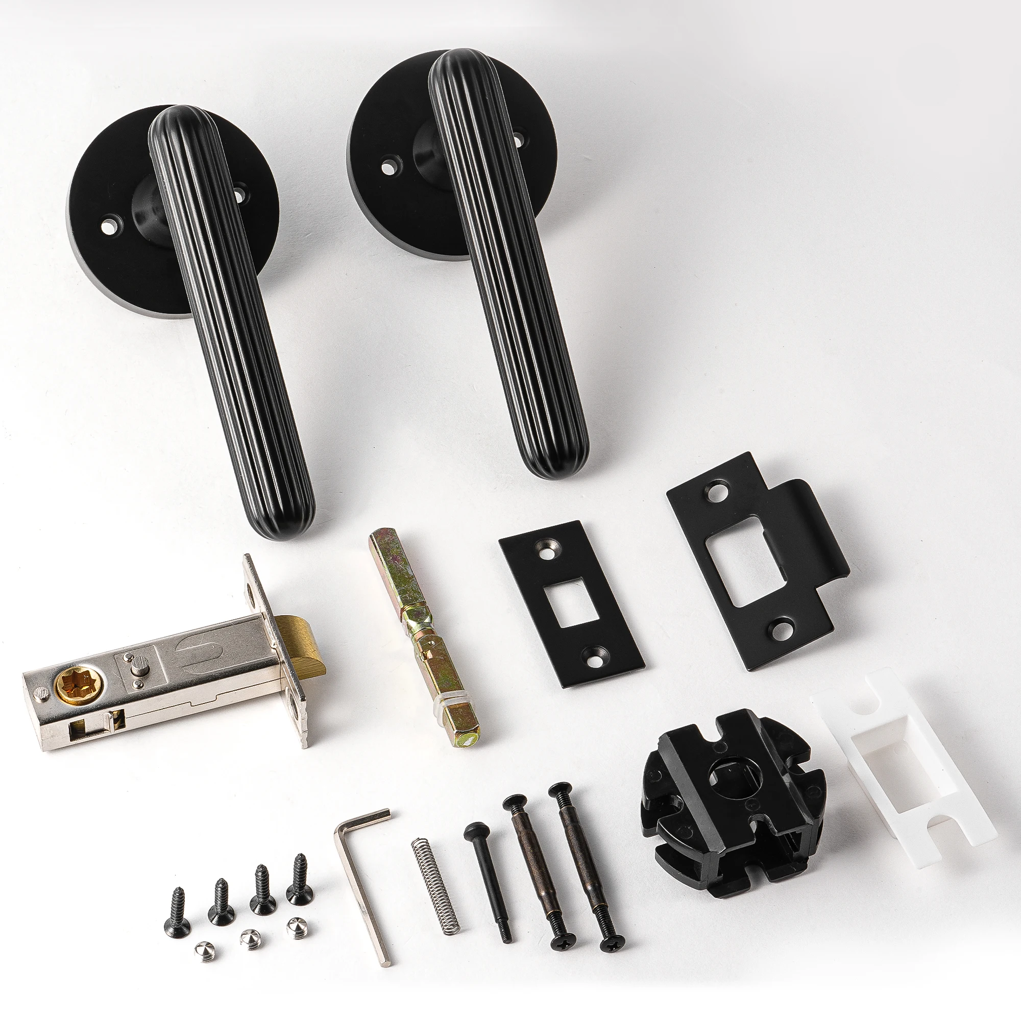 Dooroom Brass Door Lock Set Modern Simple Bathroom Locks  Privacy Locks Interiror Bedroom Bathroom Hardware tools Door Lock