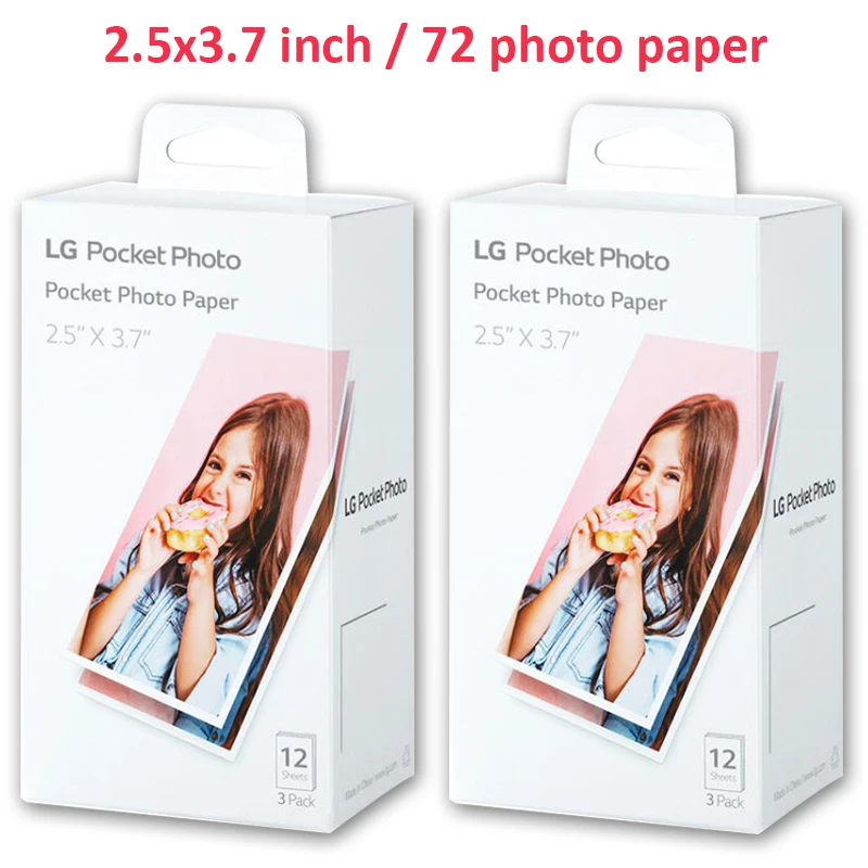 1 Box/2 Box PT3013 original photo paper 2.5x3.7inch 36 photo/box for LG PC389P PC389S PC389 snap photo printer