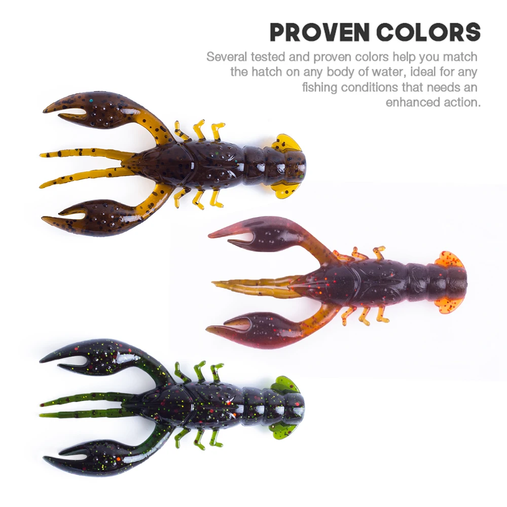 Hanlin Floating 65mm 4g Crawfish Larvae Soft Silicone Bait Jigs Wobbler Worms Fishing Lures Artificial Swimbait Bass Pike Tackle