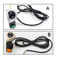 E-Bike Thumb Throttle With LCD Digital Battery Voltage Display 12V-72V Switch Electric Scooter Finger Throttle Multifunction