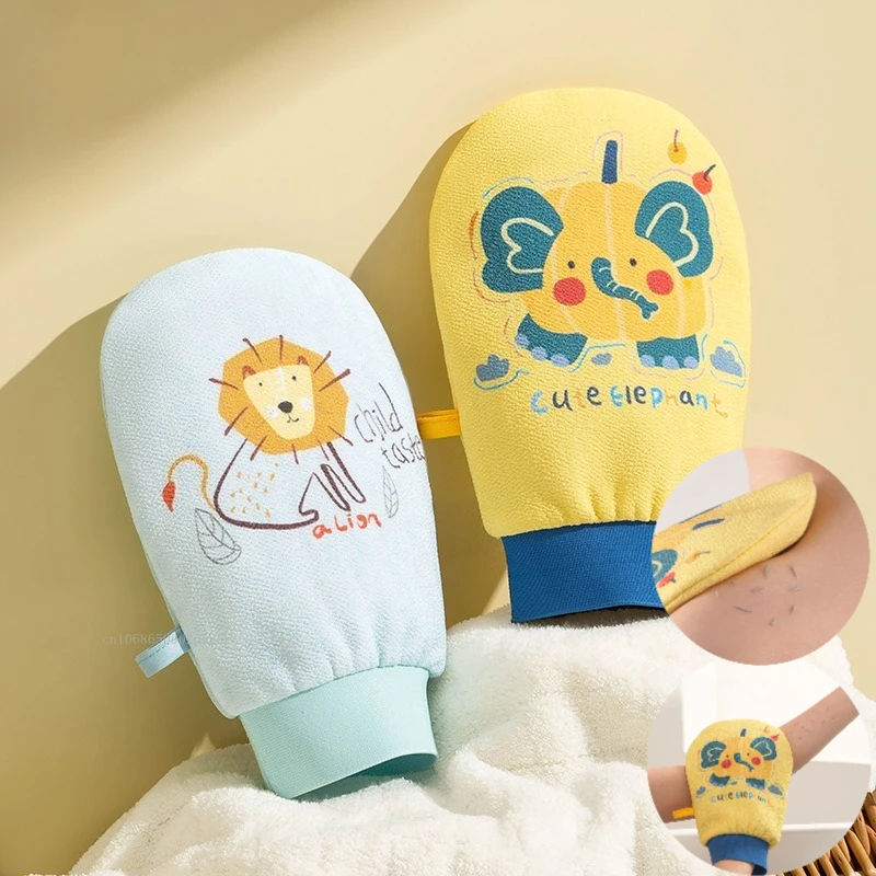 

Cartoon Animal Bath Towel Scrubber Cute Double Sided Bath Towel Bath Gloves Children Rub Their Backs To Remove Mud Детская Баня