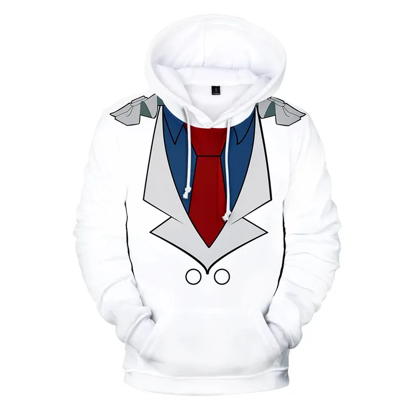 Japanese Anime Detective Conan Cosplay Costume Conan Edogawa 3D Printed Oversized Women/men Hoodies Sweatshirts Casual Tracksuit