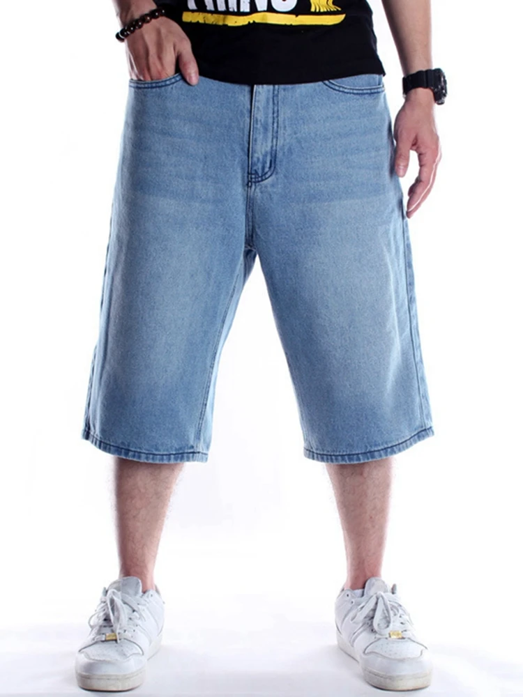 Summer Plus Size Denim Shorts 8XL 7XL 6XL 5XL Fashion Men's Hip Hop Jeans Loose Nine Points Plus Size Casual Skateboard Pants