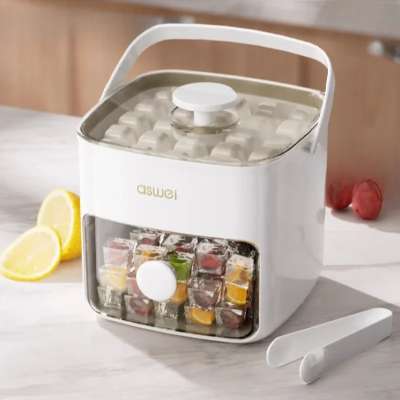 Press Ice Lattice Mold Large Capacity Ice Storage Grinder Frozen Ice Ball Box Household Food Grade Refrigerator sparkler‌ Cubes