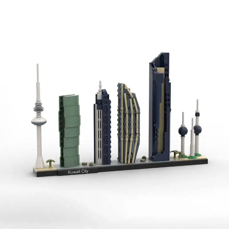 City Skyline Series Kuwait modello mattoni fai da te architettura famosa del mondo Building Blocks mattoni Set assemblaggio giocattoli regali per bambini