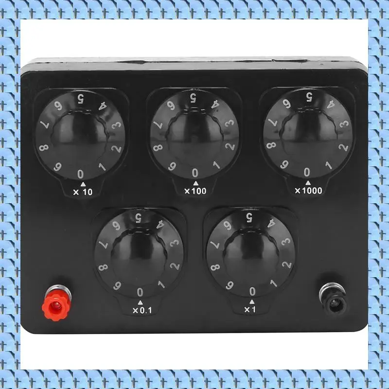 

NOCM 4X Black Resistance Box Iron Variable Decade Resistor Resistance Box 0-9999.9 Ohm 165X125x60mm Forphysical Teaching