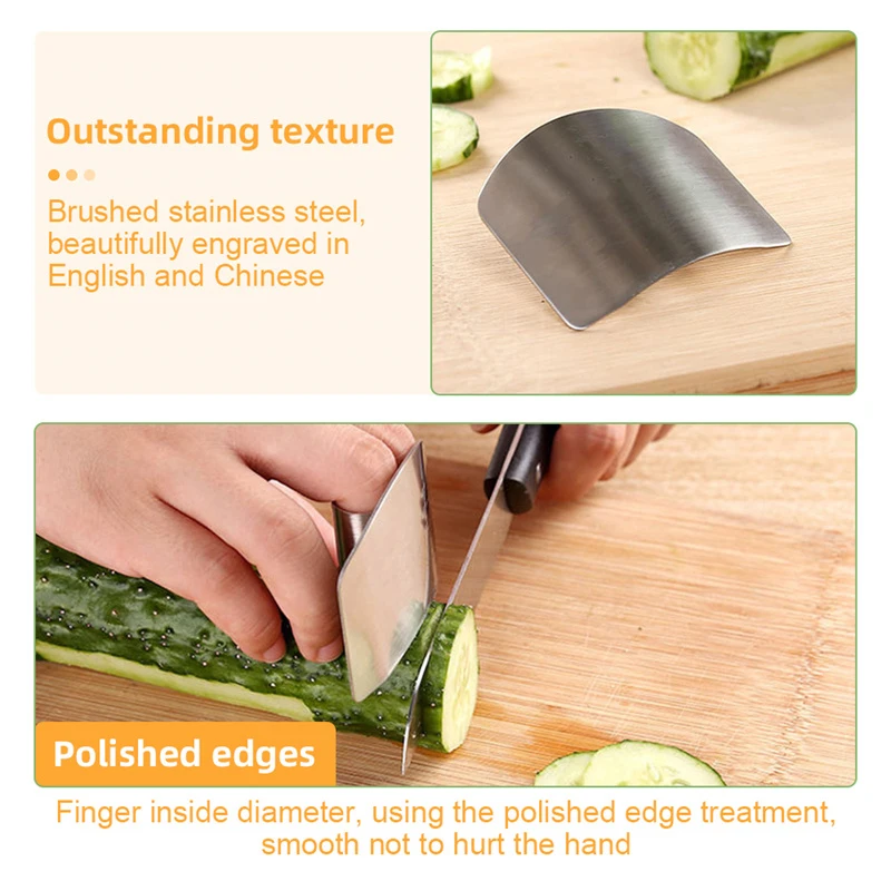 Stainless Steel Hand Finger Protector Chef Finger Guards For Cutting Guard Finger Protector Avoid Hurting Kitchen Tool
