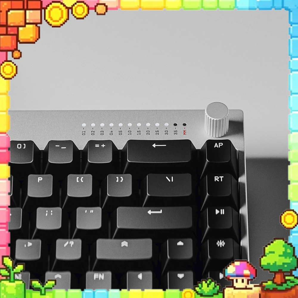 Teclado para jogos WALLHACK K-001 com interruptor magnético, taxa de polling de 8000 Hz, teclas substituíveis, layout 65% e interruptores mecânicos co