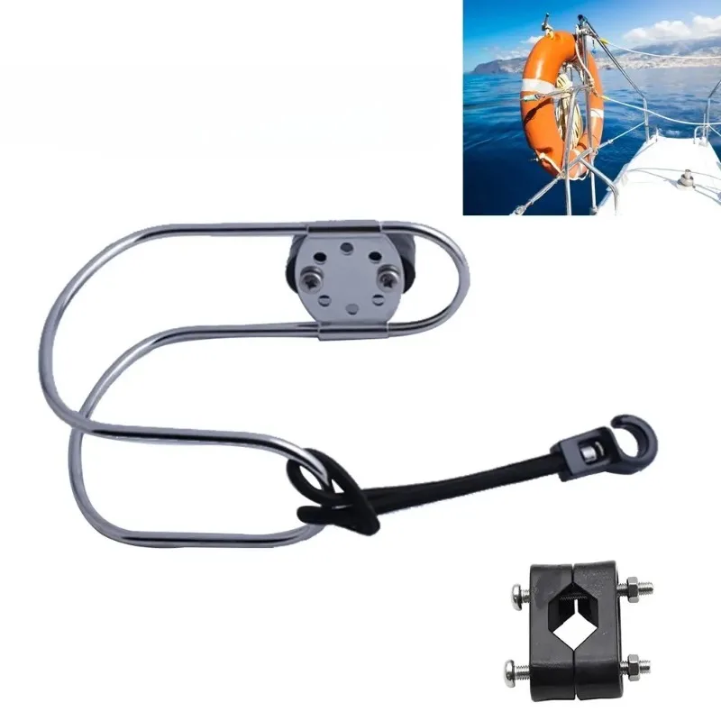 

Lifebuoy Fixing Bracket Stainless Steel Horseshoe Holder Lifebuoy Ring Bracket Horseshoe Holder for Marine Boat Ship