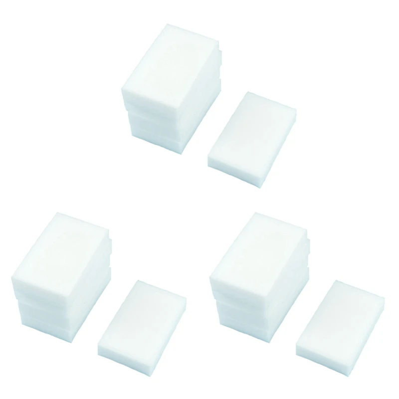 60Pcs Magic Multi Sponge Clean Foam Cleaner Cleansing Eraser Car Wash Kitchen 10Cm×6Cm×2Cm(White)