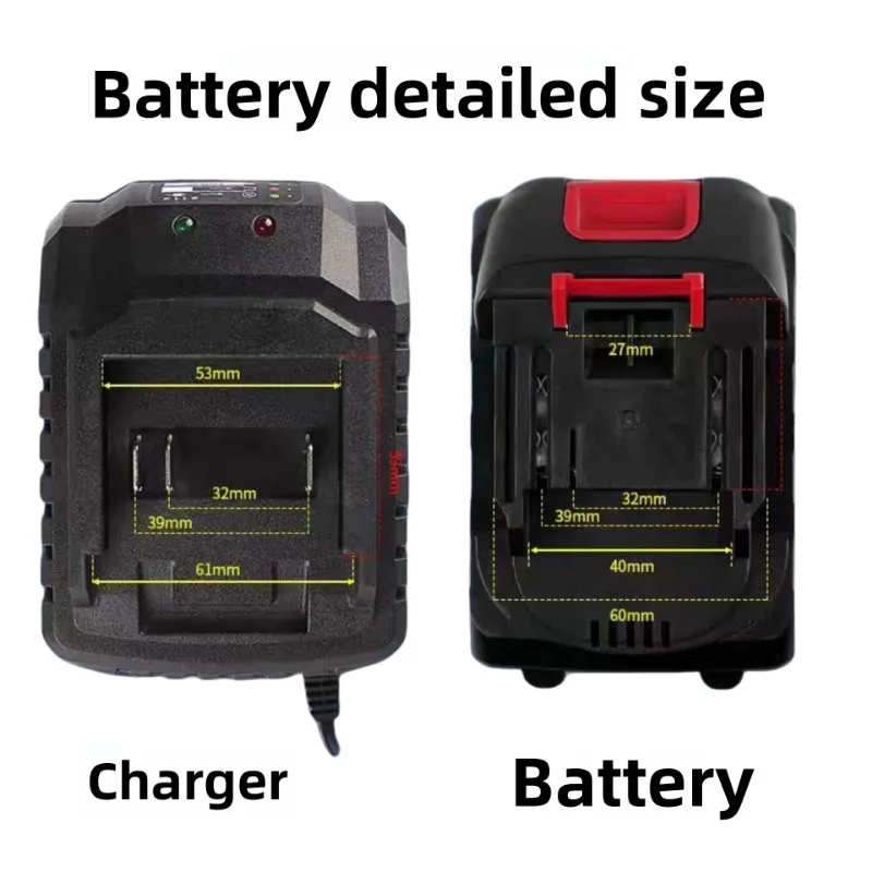 21 فولت شاحن عالمي اليد الحفر المطرقة أدوات المفتاح الكهربائي بطارية ليثيوم شاحن سريع