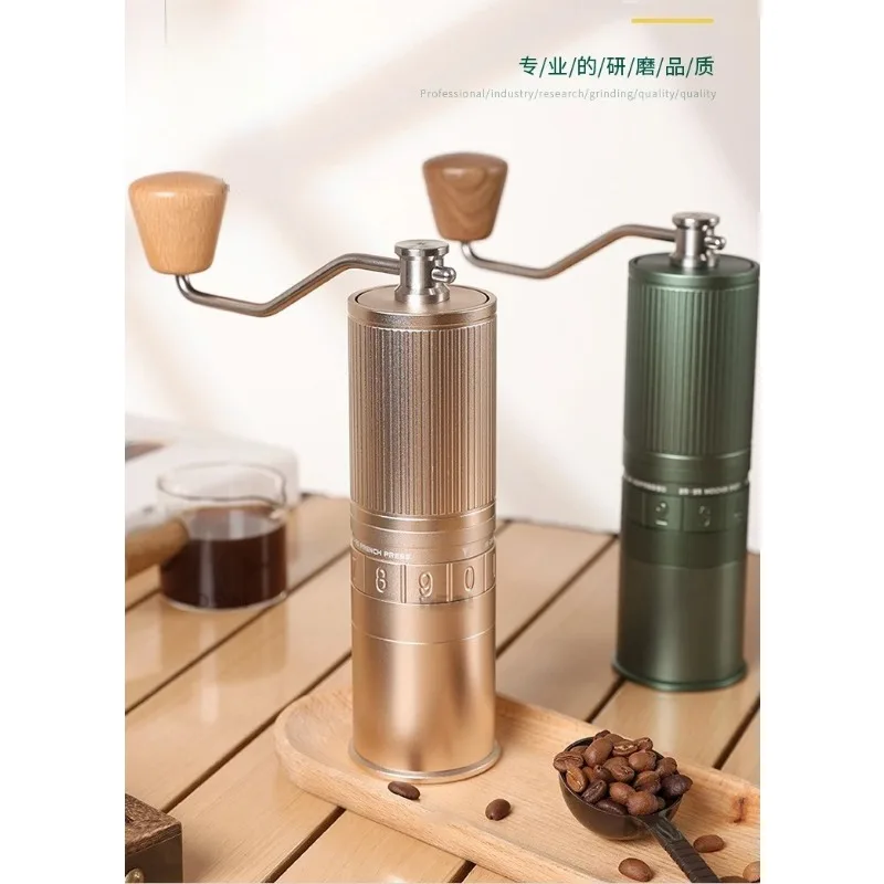 

Manual Coffee Grinder, Portable Hand Crank Mill with Ceramic Burrs, Adjustable Coarse To Fine Grind for French Press Pour Over