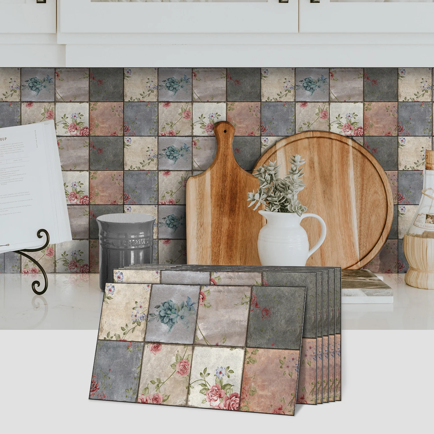 

Marble Peel and Stick Wall Tiles, Waterproof Self-Adhesive Backsplash for Kitchen Bathroom DIY Decor
