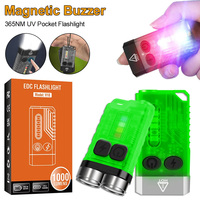 V3/V10 EDC Flashlight Keychain Light Type-C Rechargeable Portable Super Bright Mini Torch with Magnet UV Camping Pocket Lantern