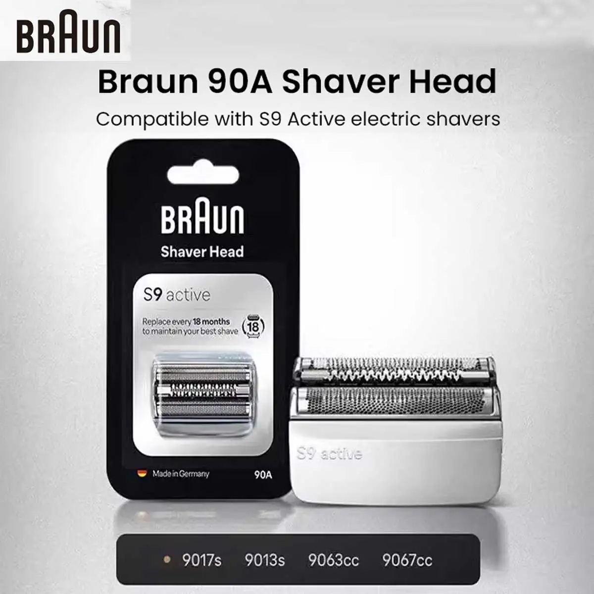 Braun S9 Active & 9017s Replacement Shaver Head for Precise Cuts and Smooth Results - Image 2