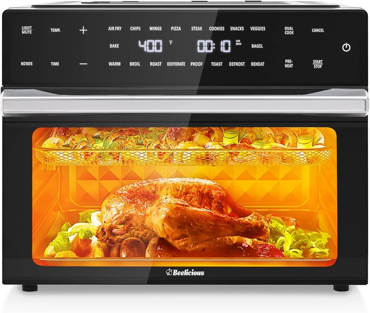 32Qt Extra Large Air Fryer, 19-In-1 Air Fryer Toaster Oven Combo With Rotisserie And Dehydrator, Digital Convection Oven