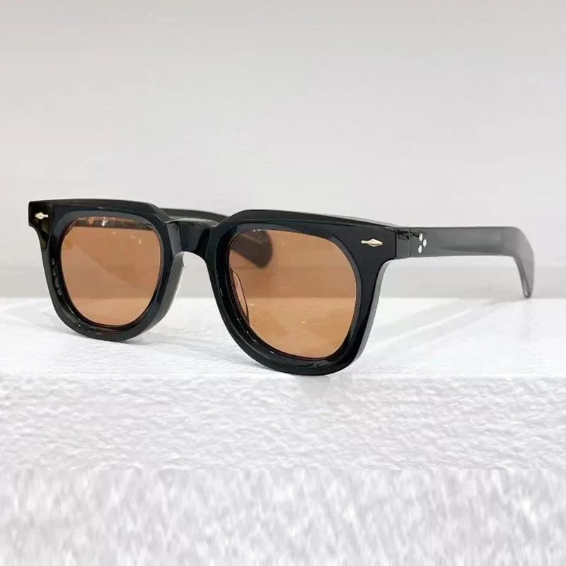 

Luxury Brand Sunglasses Men's Top Quality Handmade Round Retro Acetate Fiber UV400 Fashion Unisex Trendy Sunglasses