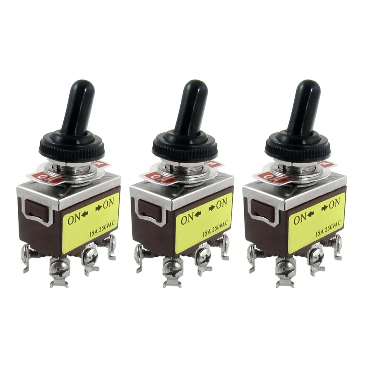 A84E-3X AC 250V 15A On/On 2 Position DPDT Toggle Switch With Waterproof Boot