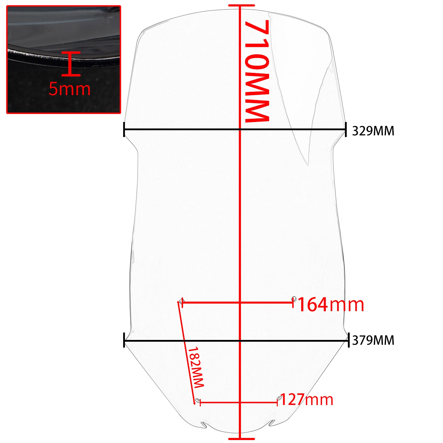 WOLFLINE Windshield Windscreen for Honda X-Adv 750 2021-2025 Front Airflow Wind Deflector Reduces Wind Noise & Riding Fatigue