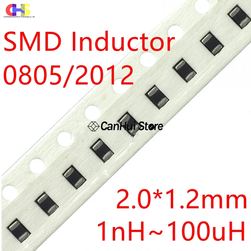 100pcs SMD Inductor SMT Chip Inductors 0805/2012 1.8 2.7nH 22nH 27 33 39 47 56 68 82 100 120 150 180nH 1uH 1.5 2.2 4.7 12 100uH