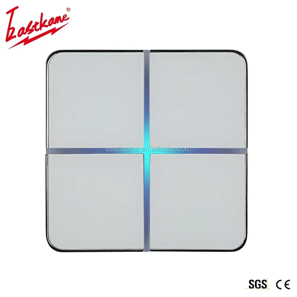 Eastkame KNX Smart wall switch / keypad switch hotel light touch switch metal panel 4 gang
