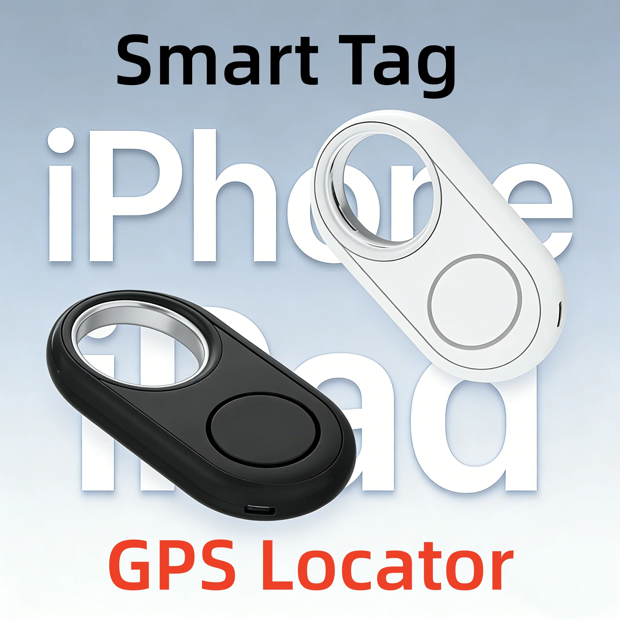 Mini GPS Tracker Devices Air Tag Work for IOS Find My App Global Positioning Key Finder Pet Smart Tag Anti Lost Device