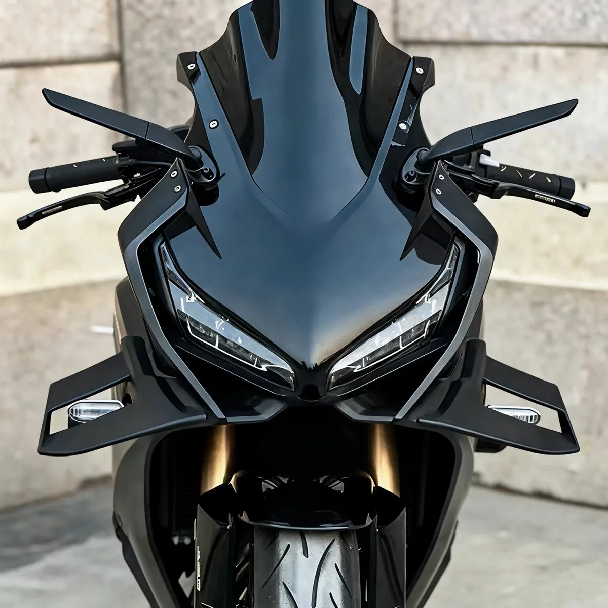 For Honda CBR650R 2019 2020 2021 2022 2023 Motorcycle Downforce Naked Frontal Spoilers Winglet Aerodynamic Wing Front Spoiler