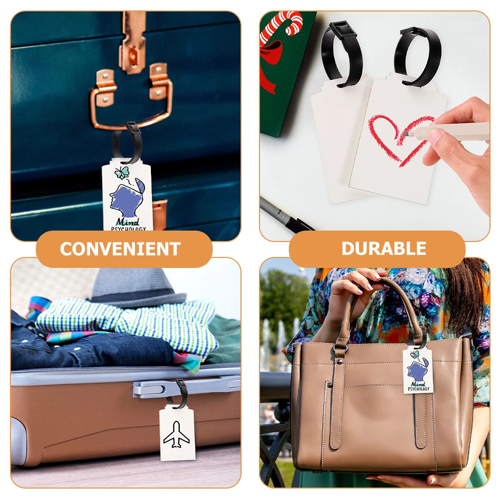 

30 Pcs Blank Board Luggage Sign Tags ID Card Identification Heat Transfer Suitcase Labels Travel Sublimation DIY Blanks