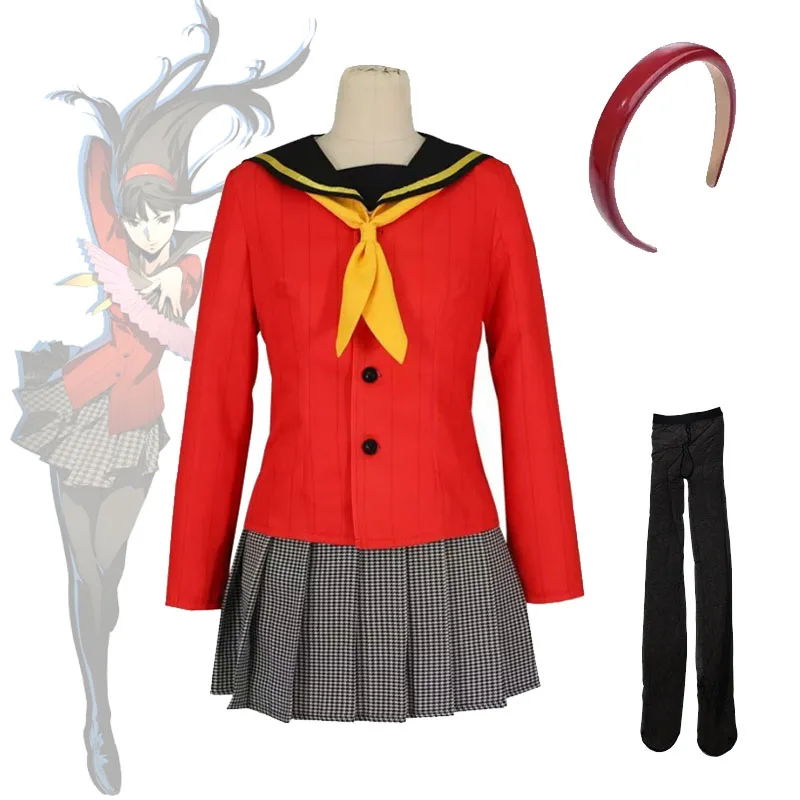 

Костюм для косплея Amagi Yukiko на Хэллоуин, повязка на голову, аниме-игры, женская форма JK, школьная форма с комиксами, японская школьная форма