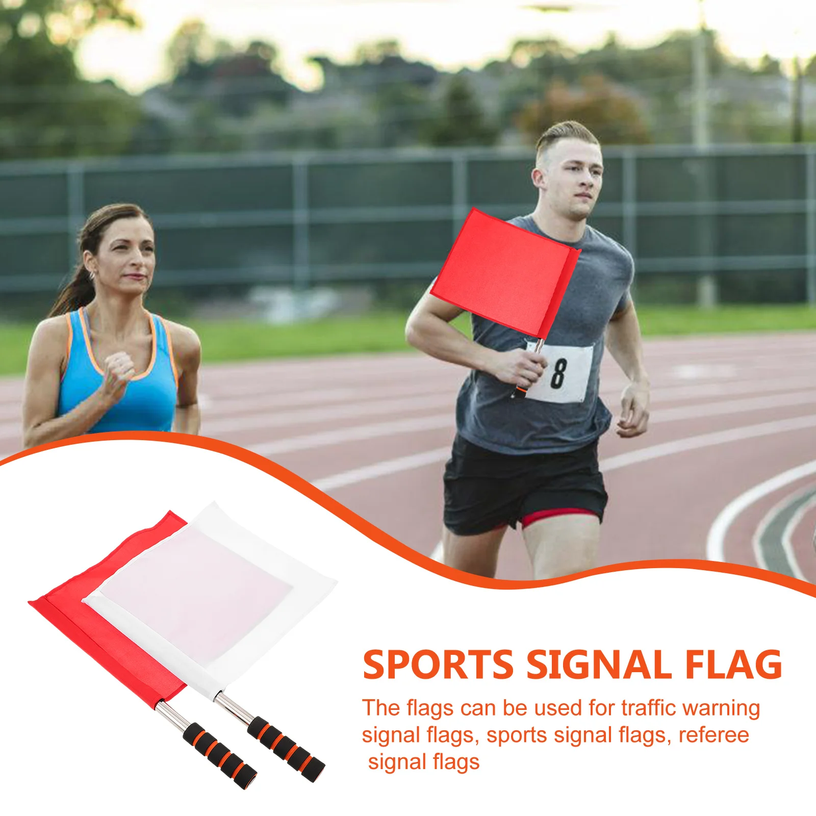 Drapeau de bordure d'arbitre, 2 pièces, drapeaux de Signal de correspondance, voitures de course de conduite, tissu pour tout-petits