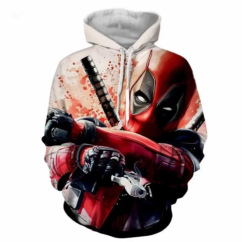 Deadpool Wolverine Superhero Cosplay Hoodie Pullover Casual Spring and Autumn Jacket Oversize Tops Sweatshirts for Women Men hf5 view 6
