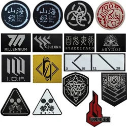 Patch per archivio blu Millennium hennè Trinity IR toppa riflettente per Anime distintivi per ragazze in prima linea su fascia da braccio con gancio per zaino