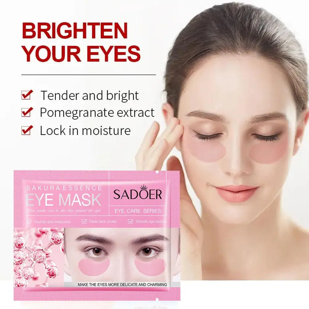 1Pair Extract Eye Mask Collagen Eye Mask Remove Dark Circles Anti Aging Anti-Puffiness Moisturizing Brighten Skin Care